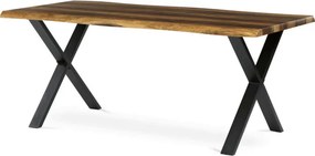 Jedálenský stôl 180x90 cm HT-F4318 OLW stare drevo / čierne nohy