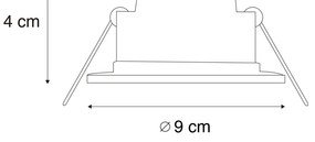 Sada 6 vstavaných bodových svetiel bielych vrátane stmievateľných LED 7W IP65 - Blanca