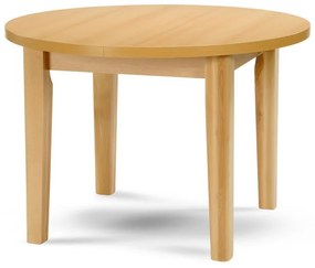 Stima drevený Stôl FIT 110 Rozklad: + 35 cm rozklad, Odtieň: Buk, Rozmer: Ø 110 cm