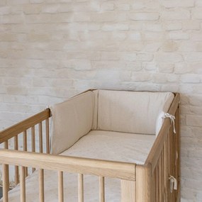 Postieľka z dubového dreva s nastaviteľnou výškou 60x120 cm v prírodnej farbe Forrest – Vipack