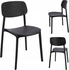 Plastová stolička LARA čierna