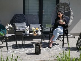 Set záhradného nábytku v čiernej farbe