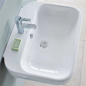DURAVIT Happy D.2 závesné umývadlo s otvorom, s prepadom, 650 x 495 mm, biela, 2316650000