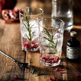 UPSCALE Sada pohárov na long drink so zlatým okrajom 460 ml 6 ks