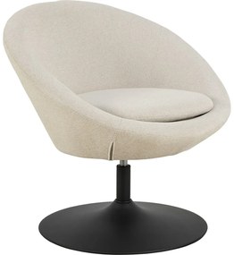 Béžové otočné ženilkové kreslo Center – Actona