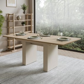 ROZKLÁDACÍ JEDÁLENSKÝ STÔL CELESTINO DUB + KAŠMÍR 140 - 180 cm