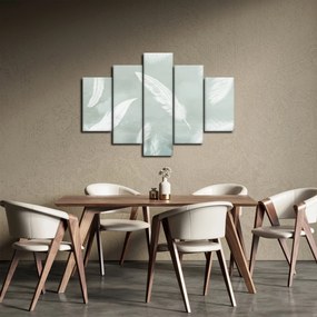 Obraz - Biele pierka (150x105 cm)