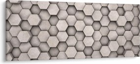 Obraz - Hexagóny v betónovom dizajne (120x50 cm)