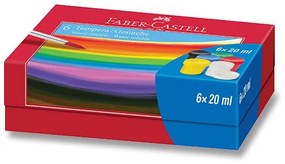 Temperové farby Faber-Castell v téglikoch - 6 ks x 20 ml