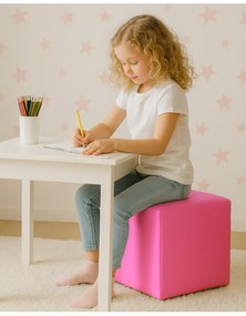 Sedací vak taburetka kocka ružová EMI