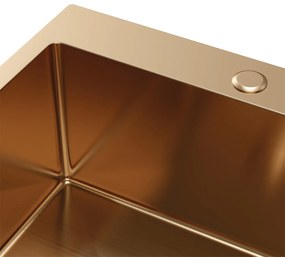 Erga HD, 1-komorový oceľový drez 500x500x210 mm, ružové zlato, ERG-MLS-HD5050Z