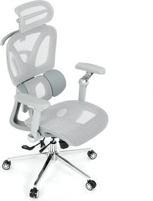 Kancelárska ergonomická stolička PORTE II — sieťovina, sivá