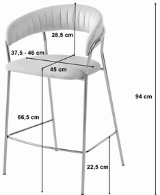 Dekorstudio Barová stolička BADIA - čierna