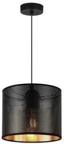 Závesné svietidlo Asti0, 1x čierne PVC tienidlo, (fi 20cm), g, b