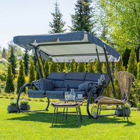 Záhradná hojdačka Igota - antracit / sivá