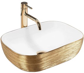 Umývadlo na dosku Belinda Gold Brush/White Rea-U7422