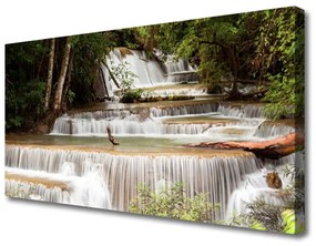 Obraz Canvas Vodopád les príroda 120x60 cm