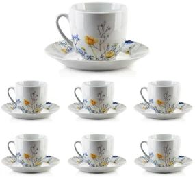 Porcelánová šálka s podšálkou Joy Composition 250 ml sada 6ks