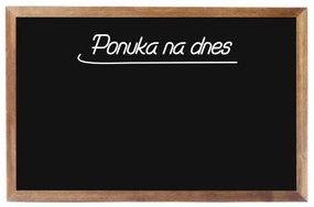 Toptabule.sk KRT01M Čierna kriedová tabuľa v drevenom ráme mahagón 100x200cm / nemagneticky