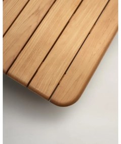 Záhradný odkladací stolík z tíkového dreva 70x70 cm Turqueta – Kave Home