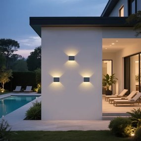 Brilagi - LED Vonkajšie nástenné svietidlo DONNANI LED/5W/230V 10 cm antracit IP44