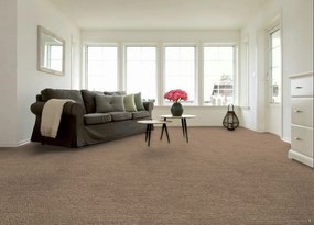 ITC, Koberec metráž Velveti 6953, na mieru, šíře 4m, hnedá, twinback (filc+juta), obchodné priestory