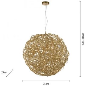 Paul Neuhaus 2019-12 - Luster na lankách SAREA 15xG9/40W/230V zlatý