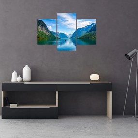 Obraz - Jazero Lovatnet (90x60 cm)