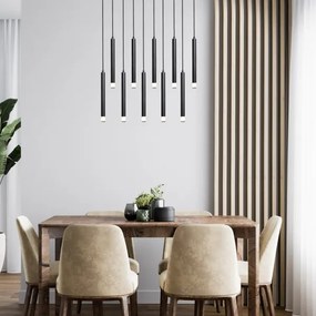 Rabalux 72364 - Luster na lanku RAMIRA 10xG9/5W/230V čierna