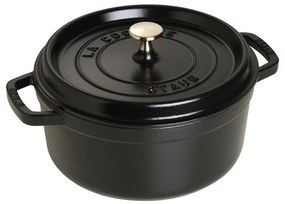 Staub Hrniec STAUB okrúhly 24 cm čierny 3,8l