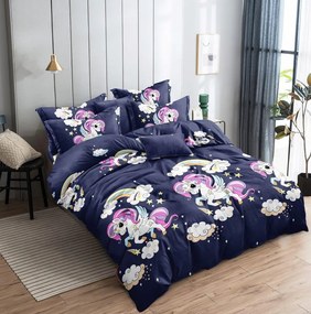 Detské obliečky z mikrovlákna UNICORN modré Rozmer obliečky: 70 x 80 cm | 140 x 200 cm