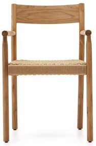 Jedálenská stolička z dubového dreva v prírodnej farbe Yalia – Kave Home