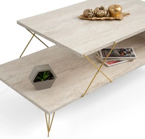 Konferenčný stolík Loire Gold Travertine