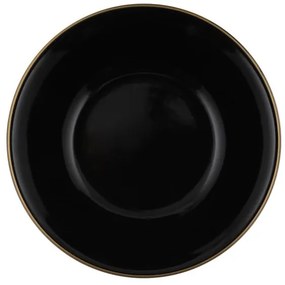 Keramický riad, set, lesklá čierna