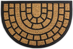 HOME ELEMENTS Rohožka z kokosových vlákien polkruh, 40 x 60 cm, vzorovaná