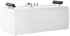 Vírivá vaňa s LED osvetlením 172 x 83 cm biela MONTEGO Beliani