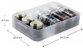 Plastový úložný organizér Pure Box A5 nízky, mliečny
