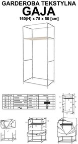 Šatníková skriňa GAJA VITTO hnedá