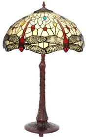 Veľká vitráž lampa VÁŽKA JANTAR 72*Ø55