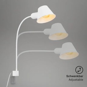 Briloner 2079-016 - Nástenná flexibilná lampa 1xE27/10W/230V biela
