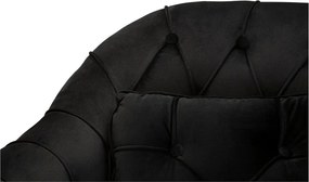 Čierna zamatová pohovka 130 cm Budapest – Mauro Ferretti