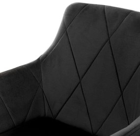 Jedálenská stolička FELLICE zamatová čierna ALL 847276