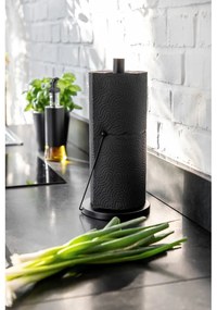Čierny kovový držiak na kuchynské rolky Wenko Black Outdoor Kitchen Clayton