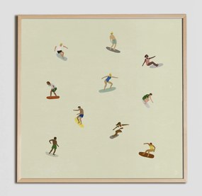 Fine Little Day Autorský plagát Surfers by Elisabeth Dunker 40 x 40 cm