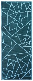 Esschert Design Koberec Hallie, 68x125,5 cm, modrá