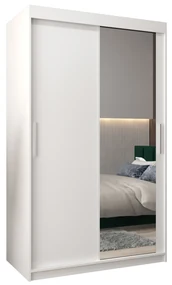 Šatníková skriňa 120 cm Toki 2 (Biela matná + Biela matná). Vlastná spoľahlivá doprava až k Vám domov. 1064971