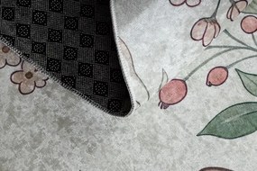 Detský koberec protišmykový BAMBINO 61450 krémový / ružový kruh
