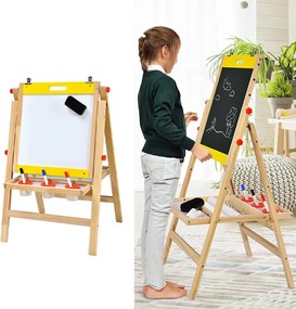 3-v-1 Drevená Kresliaca Doska pre Deti