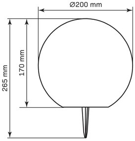 LED RGBW Solárna lampa BALL LED/3,2V 500 mAh pr. 20 cm IP65 + diaľkové ovládanie
