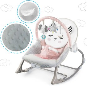 Hojdacie lehátko Nukido s vibráciou – ružové